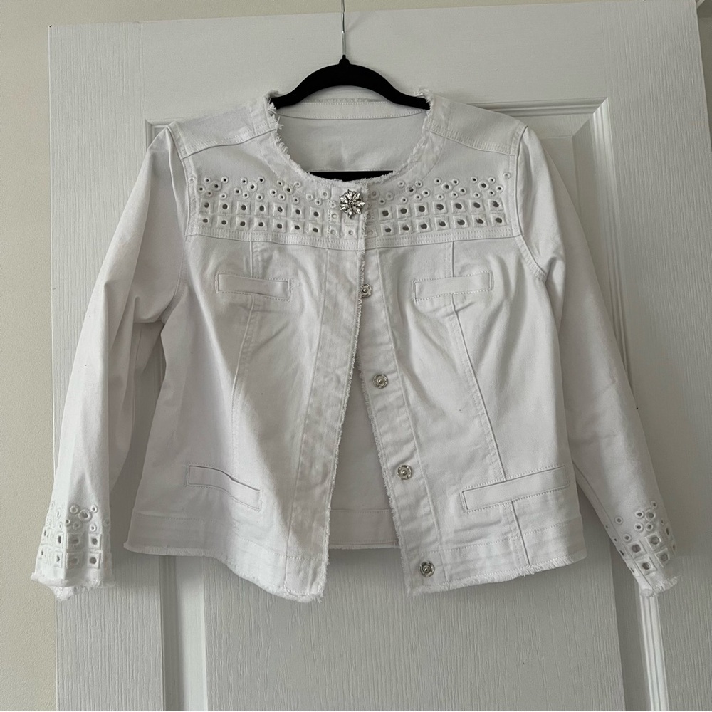 White denim jacket